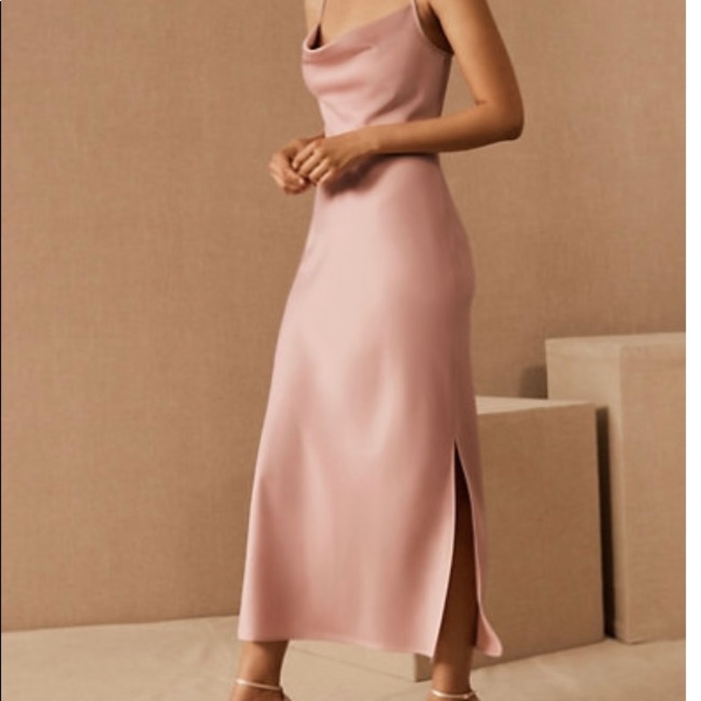 Cali satin midi dress bhldn